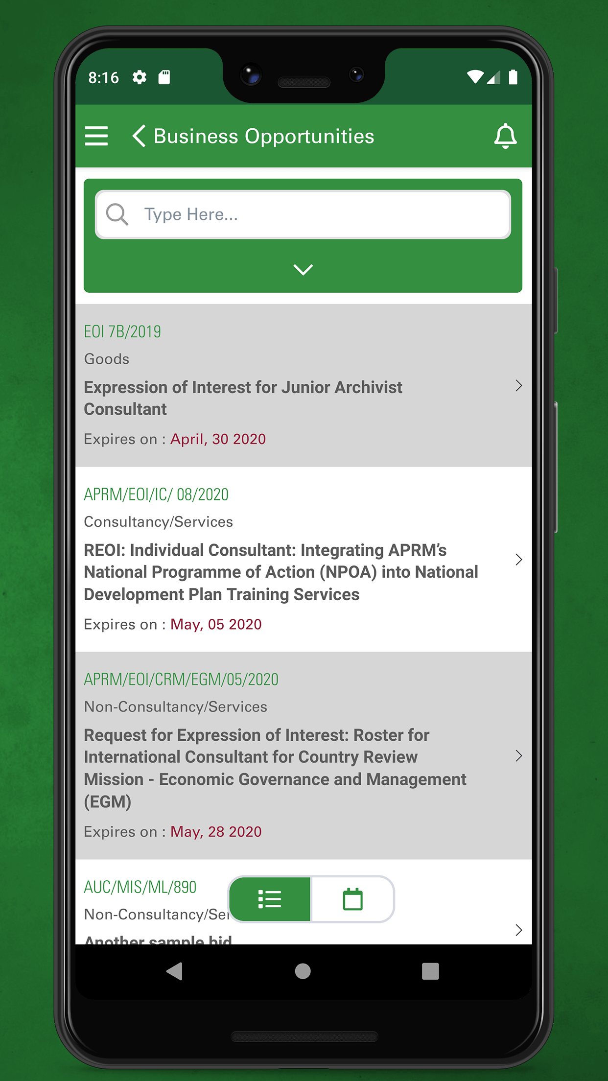 AU Procurement App