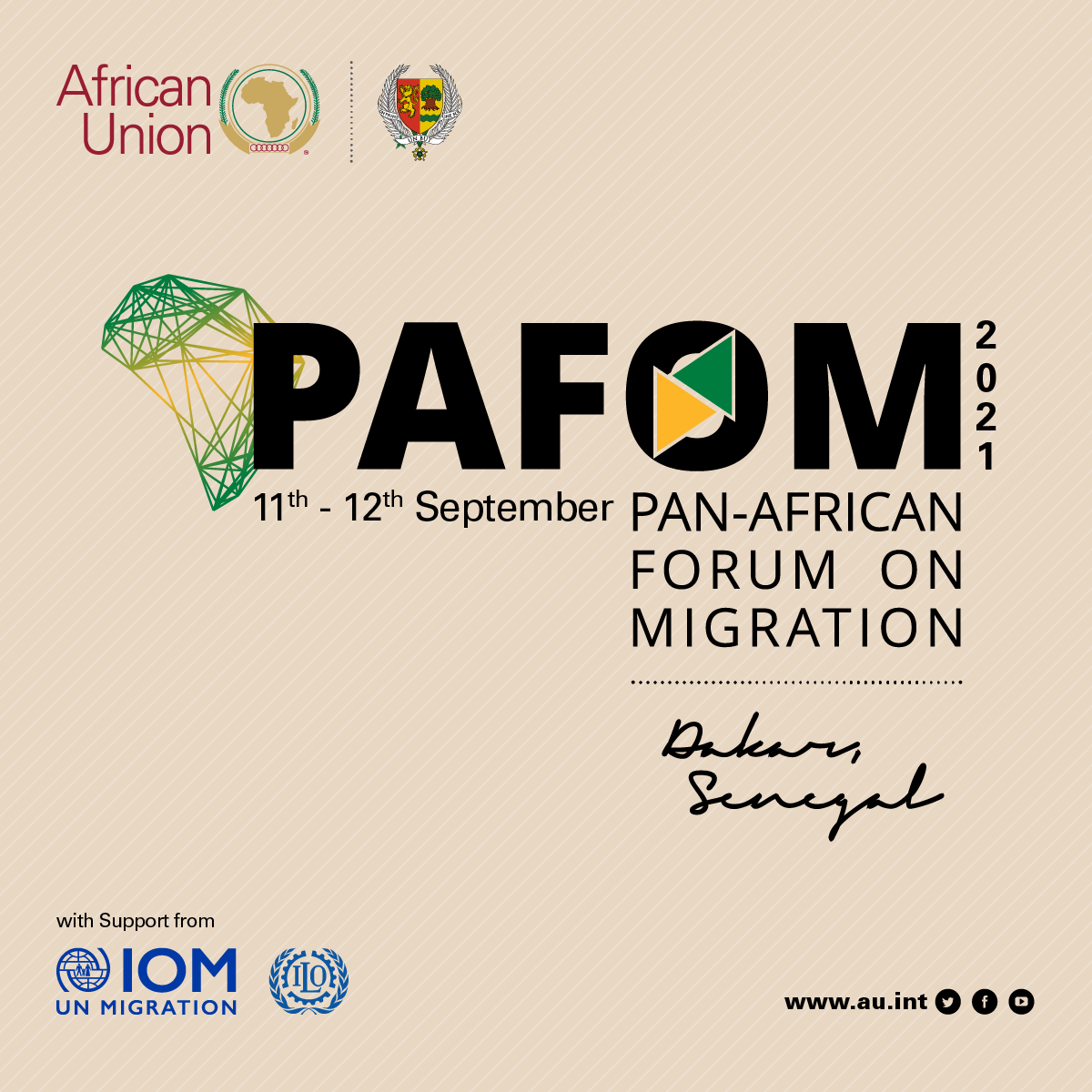 The Government of Senegal to host the African Union 6th Pan African Forum on Migration