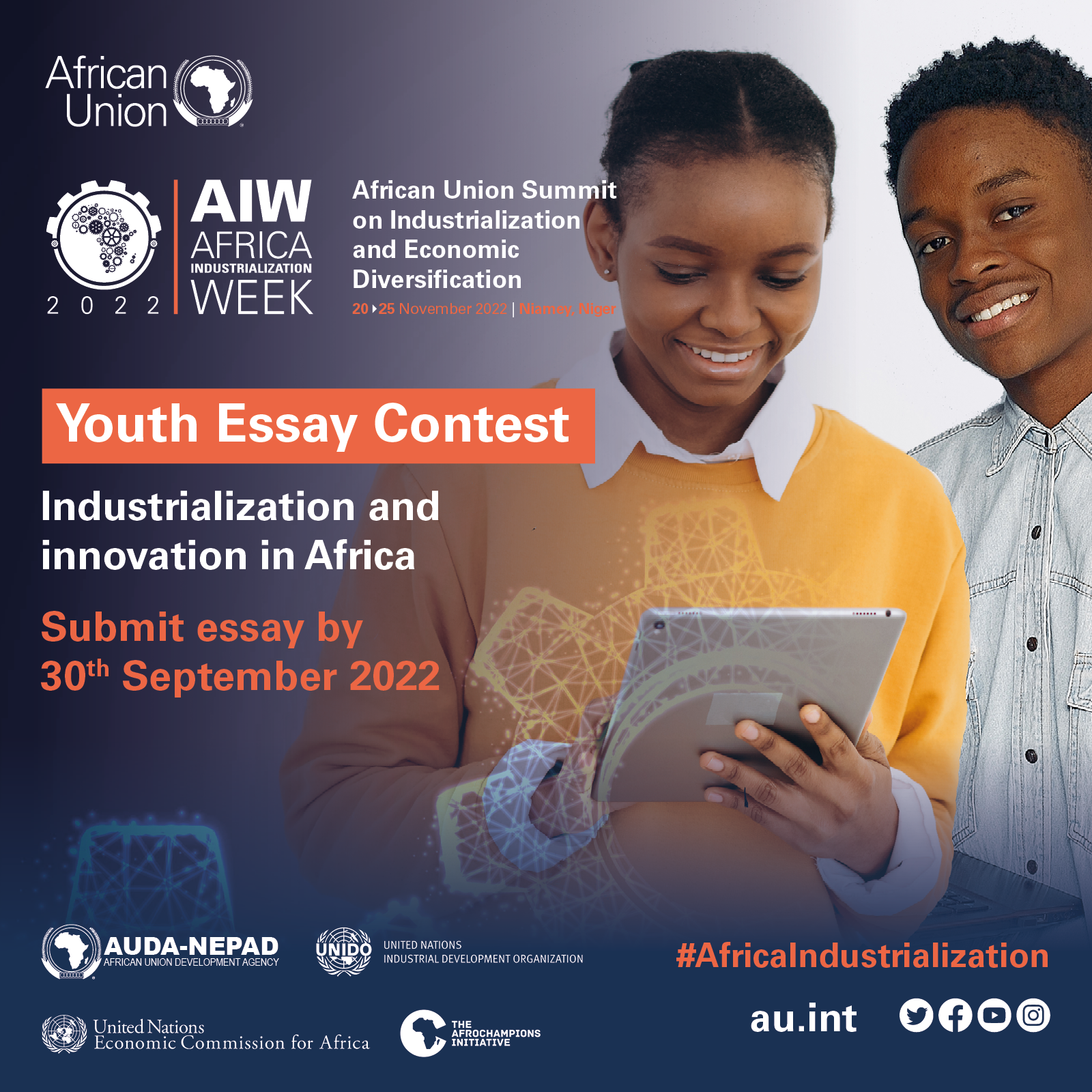 Youth Essay Contest on industrialization and innovation in Africa.