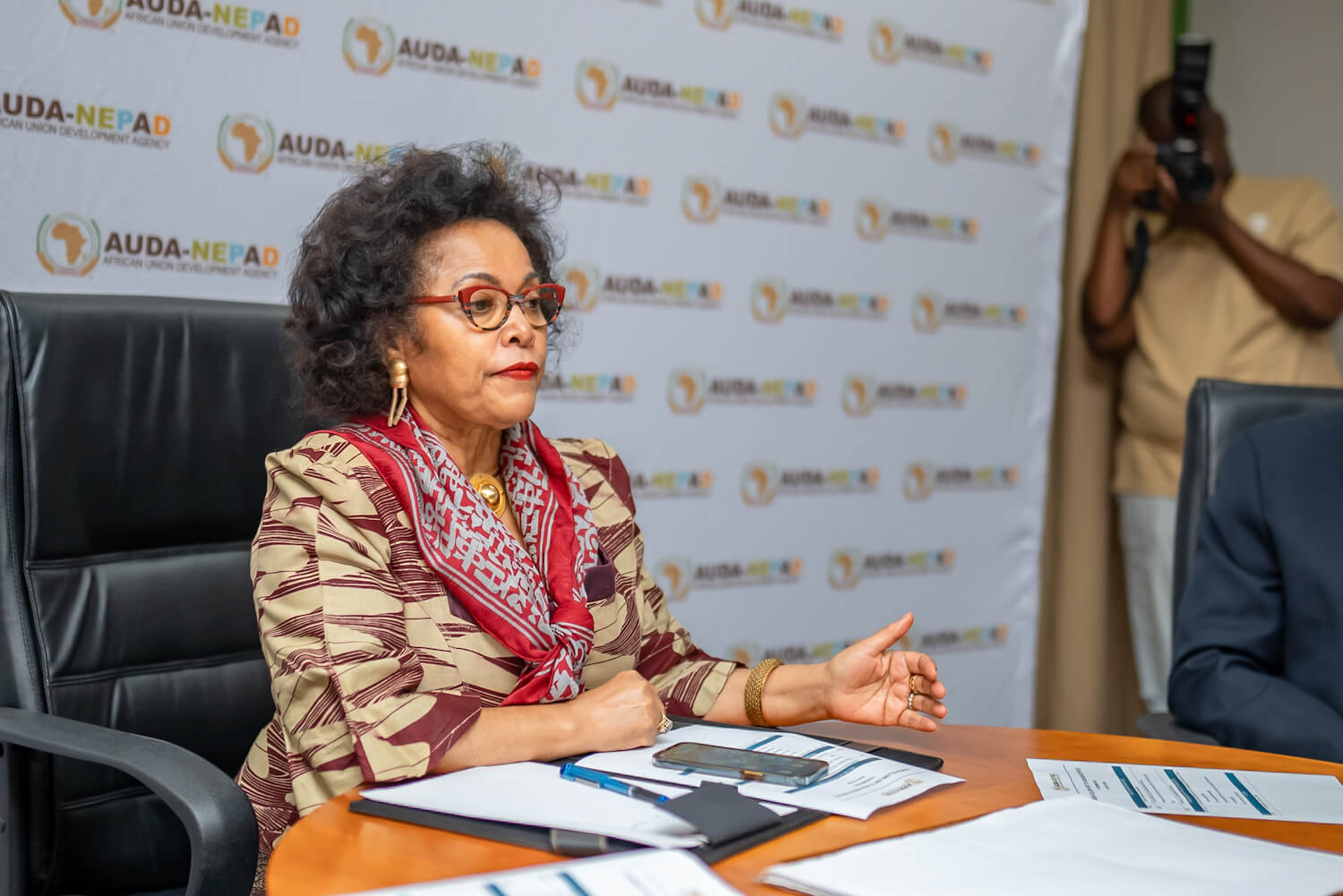 The African Union Development Agency (AUDA-NEPAD) Chief Executive Officer Nardos Bekele-Thomas hosts AU Media Fellows