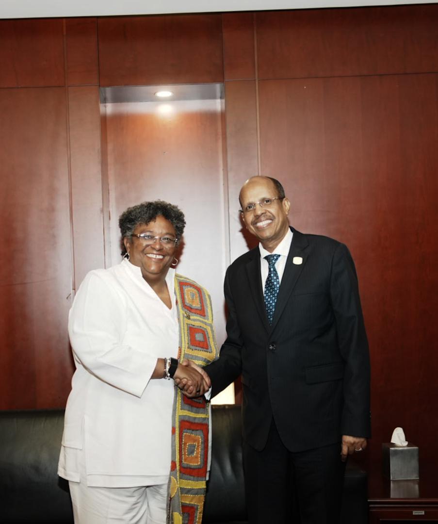 AUC Chairperson met with H.E. Mia Amor Mottley, Prime Minister of Barbados