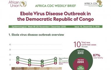 Africa CDC Weekly Brief - Issue 16, December 03, 2019