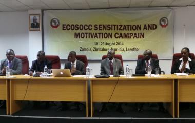 AU Sensitization and Motivation Campaign in Zambia  for the ECOSOCC 2nd General Assembly