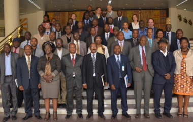 Participants of the 15th PATTEC Coordinators Meeting with Director of Department of Rural Economy and Agriculture, Dr. Godfrey Bahiigwa (4th from the right on the first line)