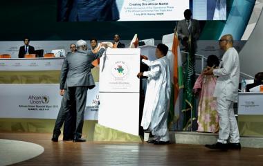 Launch of the Operational Phase of the African Continental Free Trade Area #AfCFTA through unveiling of the Commemoration Plaque