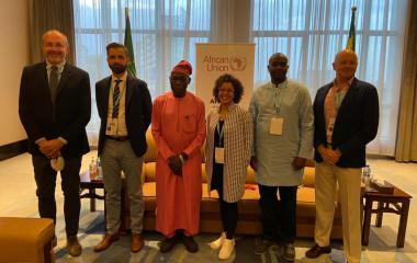 Head of AU election observation mission, H.E. Chief Olusengu Obasanjo, meeting with the delegation of IRI-NDI International Election Observation Mission to Ethiopia 2021 General elections. The objective of meeting is to exchange views on the preparation and overall context of the 21 June 2021 elections.
