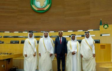 AUC Chairperson received H.E. Dr. Mohammed bin Abdulaziz Al-Khulaifi, Minister of State of the State of Qatar