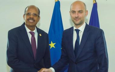 AUC Chairperson met with the French Minister for Europe and Foreign Affairs, H.E. @jnbarrot
