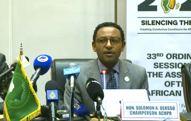 Press Briefing: Hon. Dr. Solomon Ayele Dersso Chairperson, African Commission on Human and Peoples Rights #ACHPR 