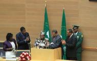 Handing over ceremony between the outgoing and incoming Chairpersons and Commissioners of the African Union Commission