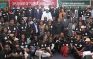 Send off ceremony of a 250 member Nigerian health corps to Ebola affected countries, under the African Union Support to Ebola Outbreak in West Africa (ASEOWA) mission