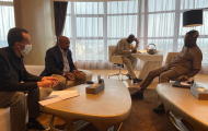 AU Head of Election Observation Mission  H. E Olesegun Obasanjo meeting with the leader of the Ethiopian Citizens for Social Justice (ECZEMA), Dr. Berhanu Nega. ECZEMA is one of the largest opposition party in Ethiopia.