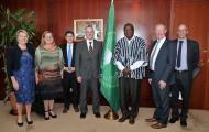 The African Union Commission Deputy Chairperson, Amb. Kwesi Quartey receives the Speaker of the New Zealand House of Representatives Rt Hon Trevor Mallard