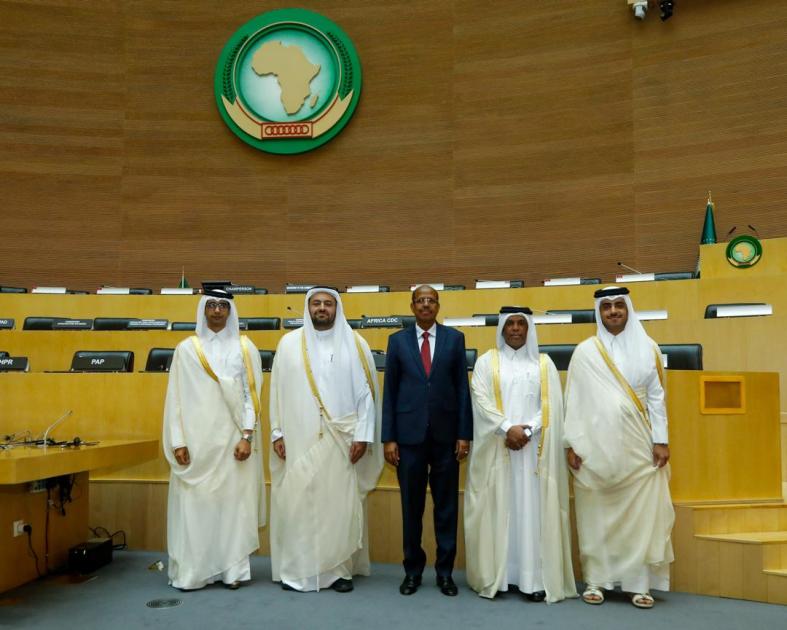 AUC Chairperson received H.E. Dr. Mohammed bin Abdulaziz Al-Khulaifi, Minister of State of the State of Qatar