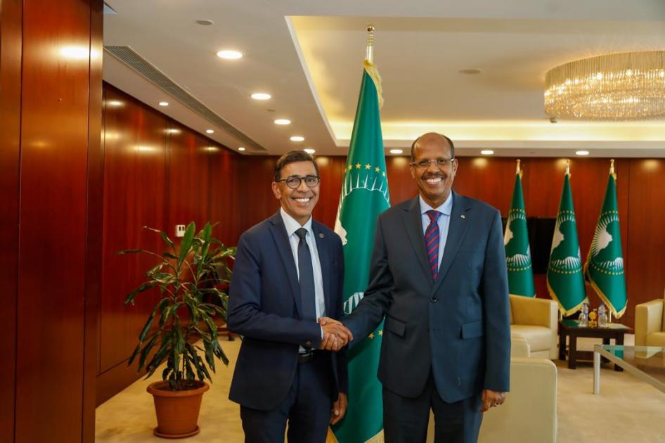 AUC Chairperson received EU Parliament Deputy Speaker H.E. Younous Omarjee.