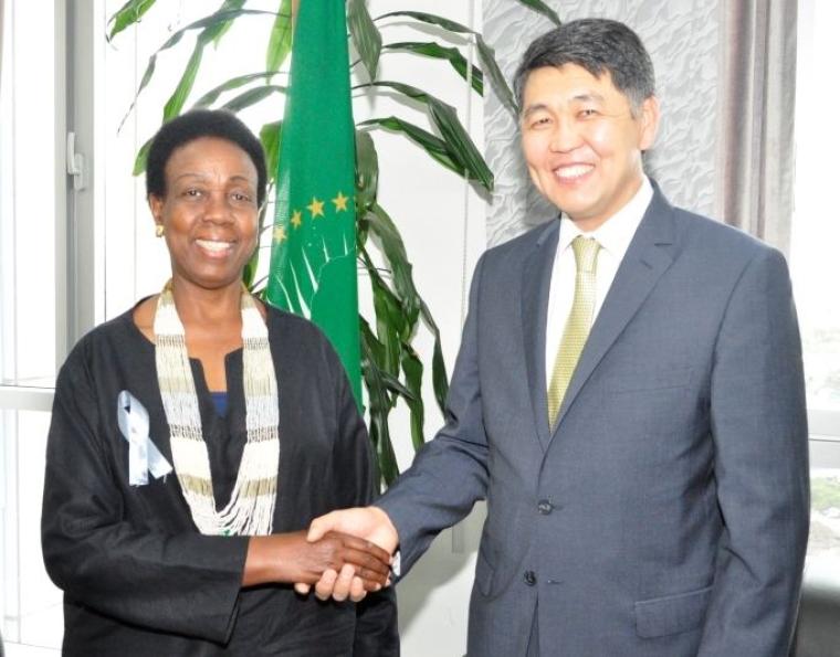 Visiting Kazakhstan Ambassador discusses areas of cooperation with AUC Commissioner of Rural Economy and Agriculture