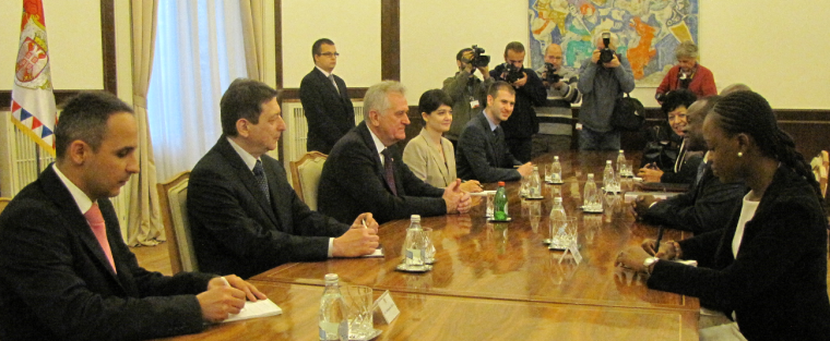 AUC Deputy Chairperson Erastus Mwencha met the President of the Republic of Serbia, H.E. Mr. Tomislav Nikolic