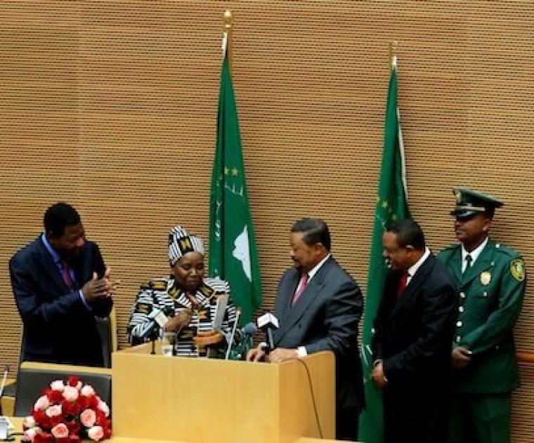 Handing over ceremony between the outgoing and incoming Chairpersons and Commissioners of the African Union Commission